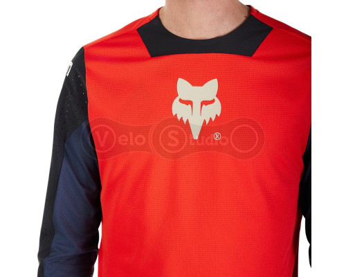 Вело джерсі FOX DEFEND LS Jersey - ELEVATED [Flo Red], M