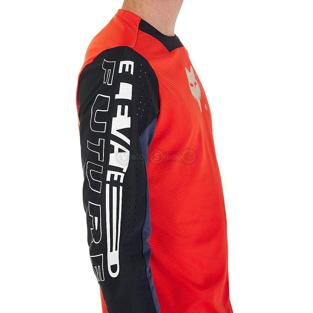 Вело джерси FOX DEFEND LS Jersey - ELEVATED [Flo Red], M