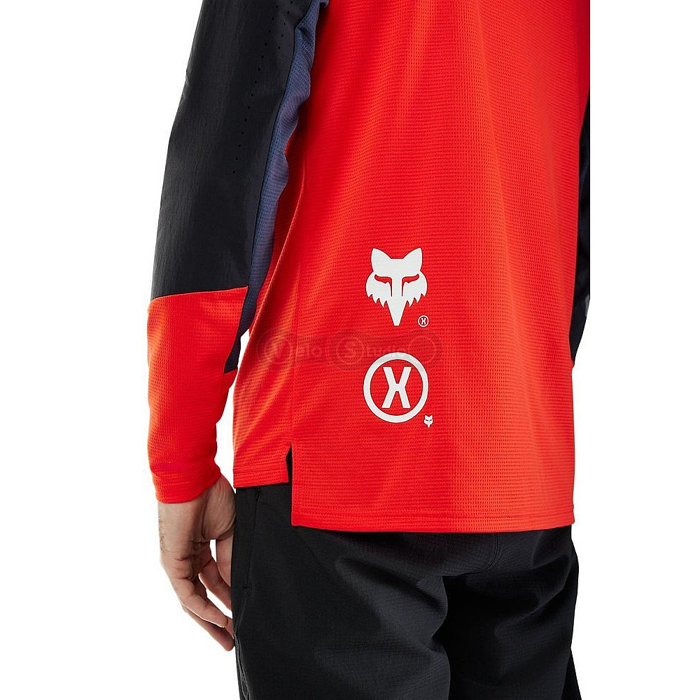 Вело джерси FOX DEFEND LS Jersey - ELEVATED [Flo Red], M