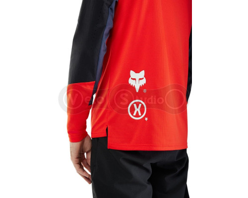 Вело джерсі FOX DEFEND LS Jersey - ELEVATED [Flo Red], M