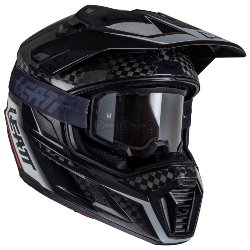 Мотошлем LEATT 9.5 Adventure Helmet + Velocity 4.5 Iriz [Carbon], XL