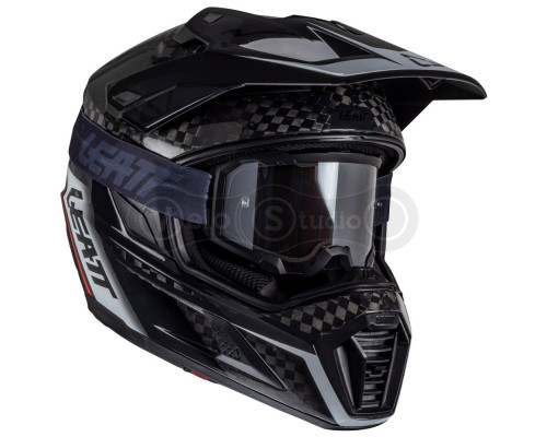 Мотошлем LEATT 9.5 Adventure Helmet + Velocity 4.5 Iriz [Carbon], XL