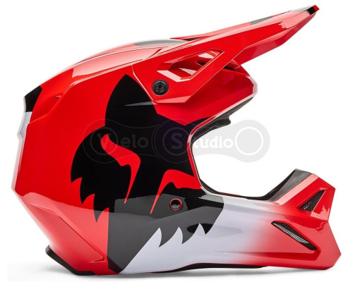 Мотошлем FOX V1 Mips Helmet - SHIELD [Flo Red], M