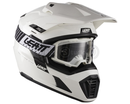 Мотошлем LEATT ADV 7.5 Adventure Helmet + Goggle [White], XL
