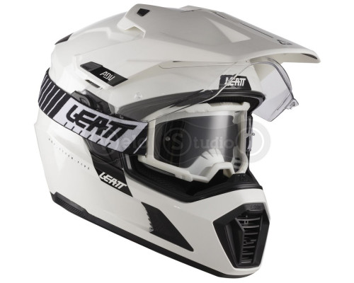 Мотошлем LEATT ADV 7.5 Adventure Helmet + Goggle [White], XL