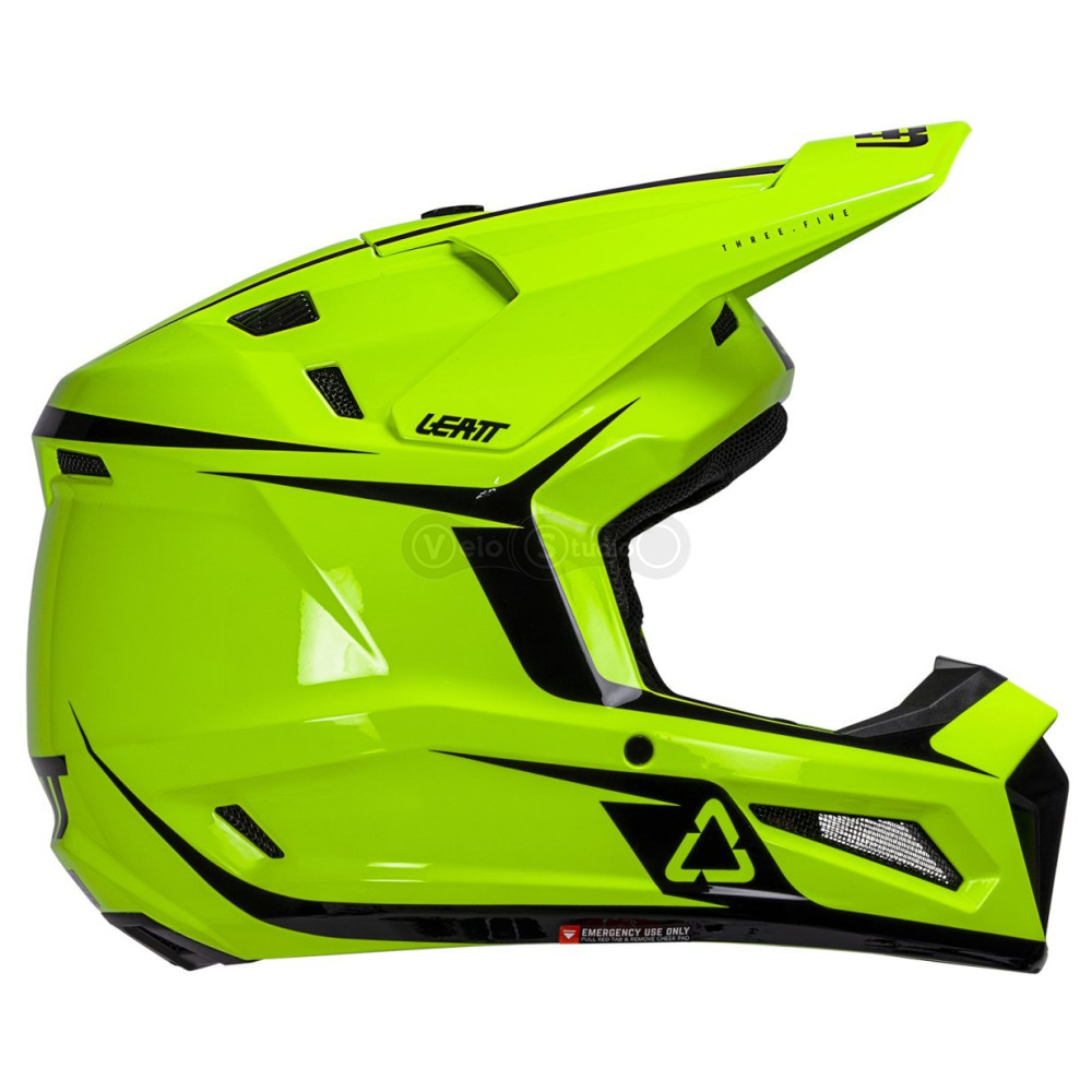 Детский мотошлем LEATT Moto 3.5 JR Helmet + Goggle Vizion 2.5 [Neon Yellow], YM