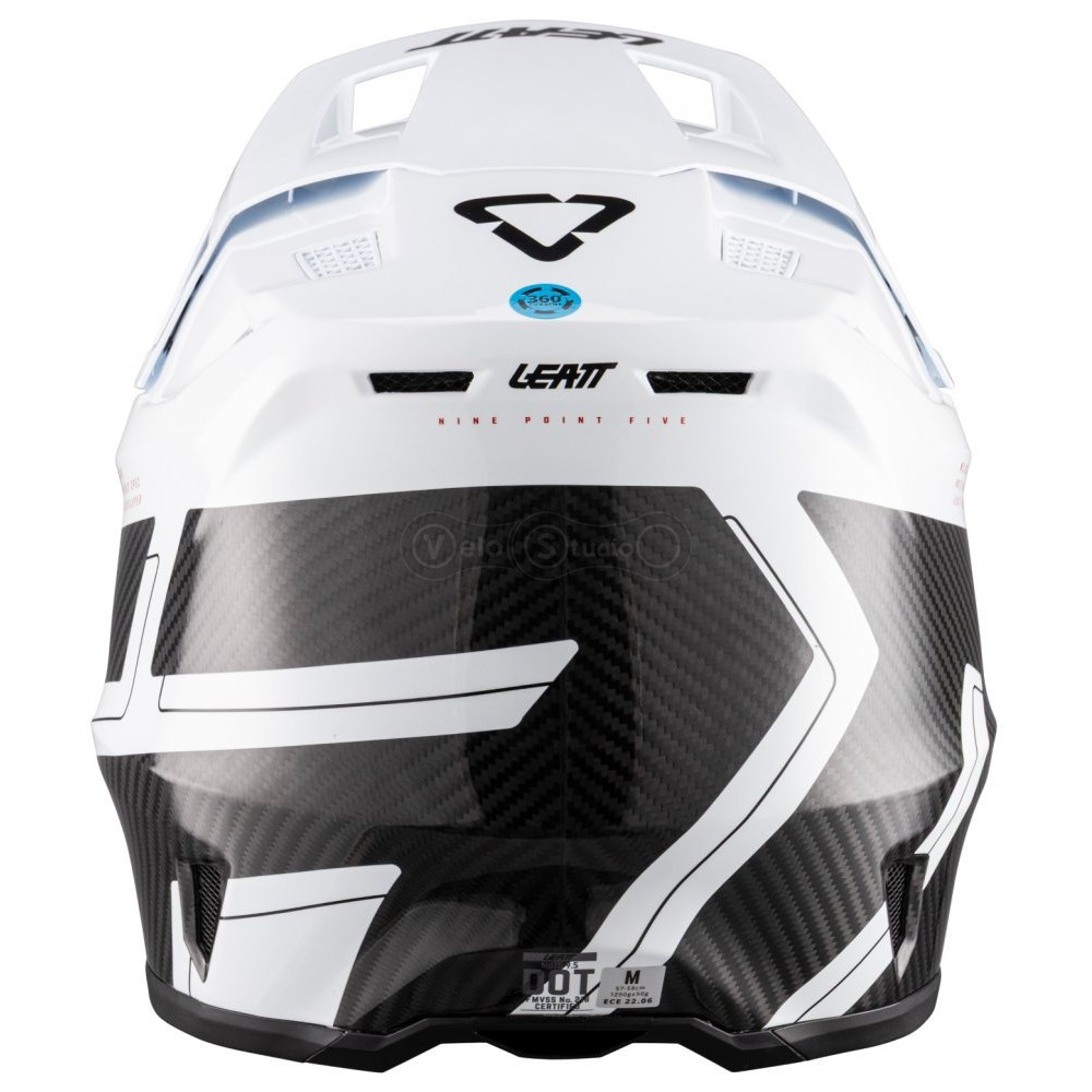 Мотошлем LEATT Moto 9.5 Carbon Helmet + Goggle Velocity Iriz 6.5 [White], M