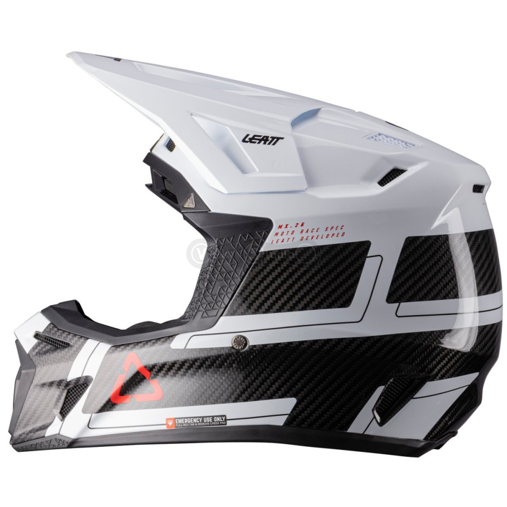 Мотошлем LEATT Moto 9.5 Carbon Helmet + Goggle Velocity Iriz 6.5 [White], M