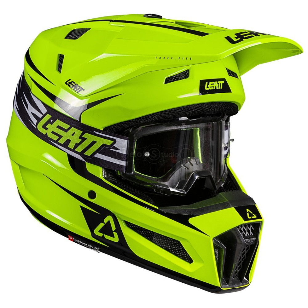 Мотошлем LEATT Moto 3.5 Helmet + Goggle Vizion 3.5 [Neon Yellow], M