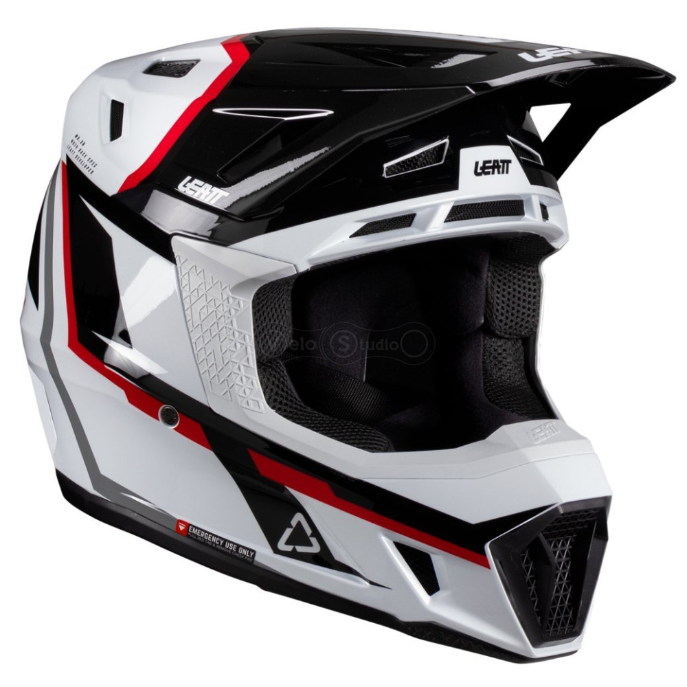 Мотошлем LEATT Moto 7.5 Helmet + Маска Velocity 4.5 [White/Red], XL