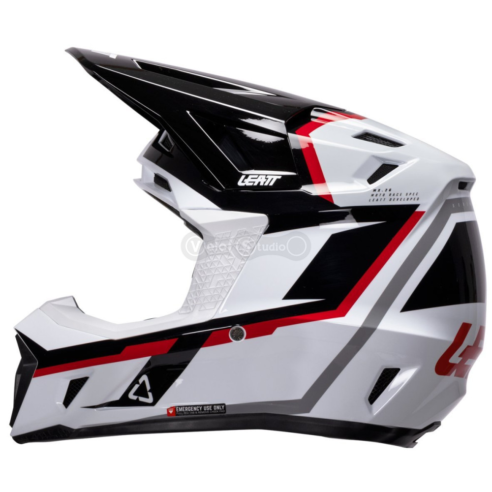 Мотошлем LEATT Moto 7.5 Helmet + Маска Velocity 4.5 [White/Red], XL