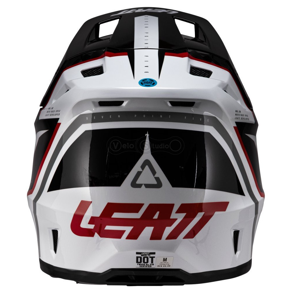 Мотошлем LEATT Moto 7.5 Helmet + Маска Velocity 4.5 [White/Red], XL