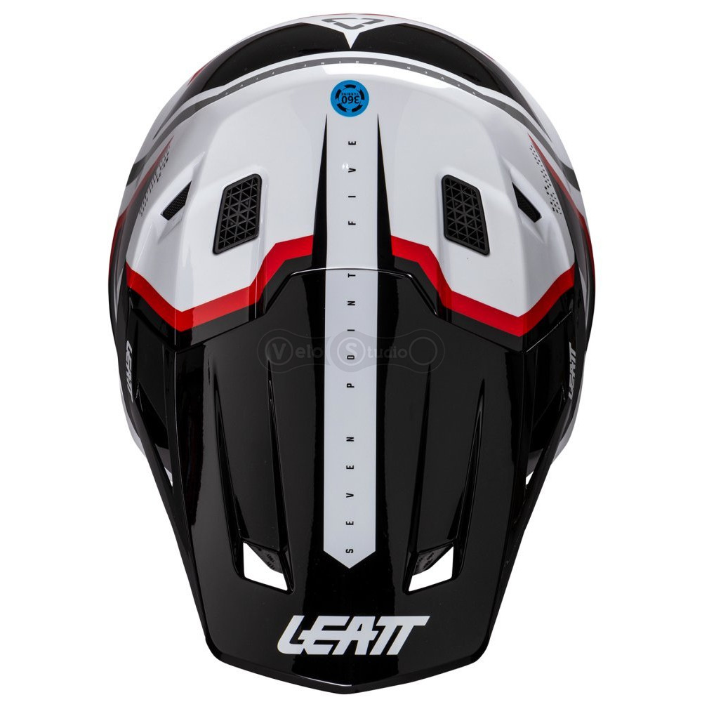 Мотошлем LEATT Moto 7.5 Helmet + Маска Velocity 4.5 [White/Red], XL