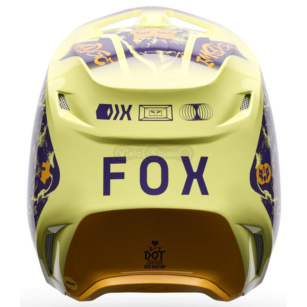 Мотошлем FOX V1 Mips Helmet - IMAGE PRINT [Yellow], S