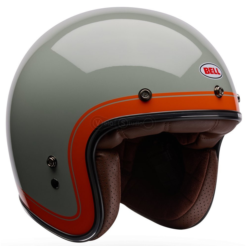 Ретро мотошлем BELL CUSTOM 500 Helmet - CRATE [Stone], M