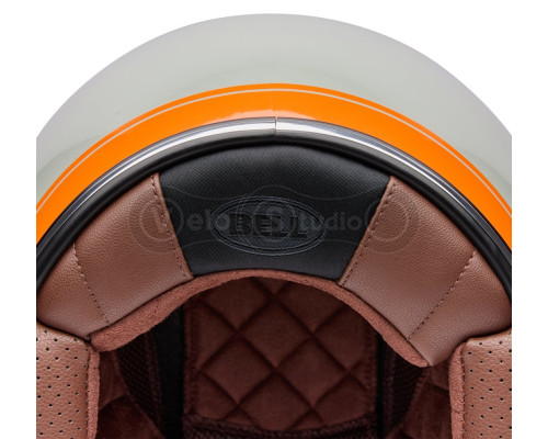 Ретро мотошлем BELL CUSTOM 500 Helmet - CRATE [Stone], M