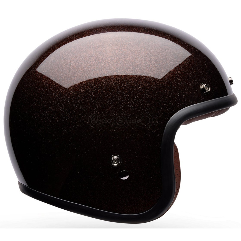 Ретро мотошлем BELL CUSTOM 500 Helmet - FLAKE [Rootbeer], M