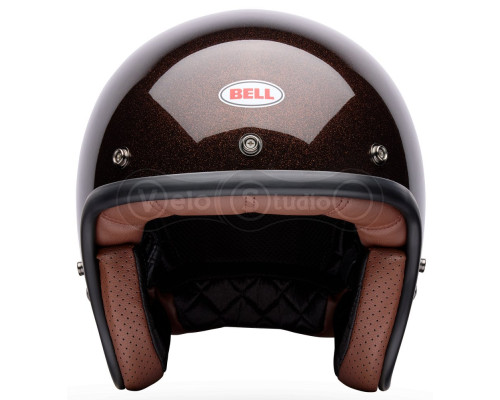 Ретро мотошлем BELL CUSTOM 500 Helmet - FLAKE [Rootbeer], M