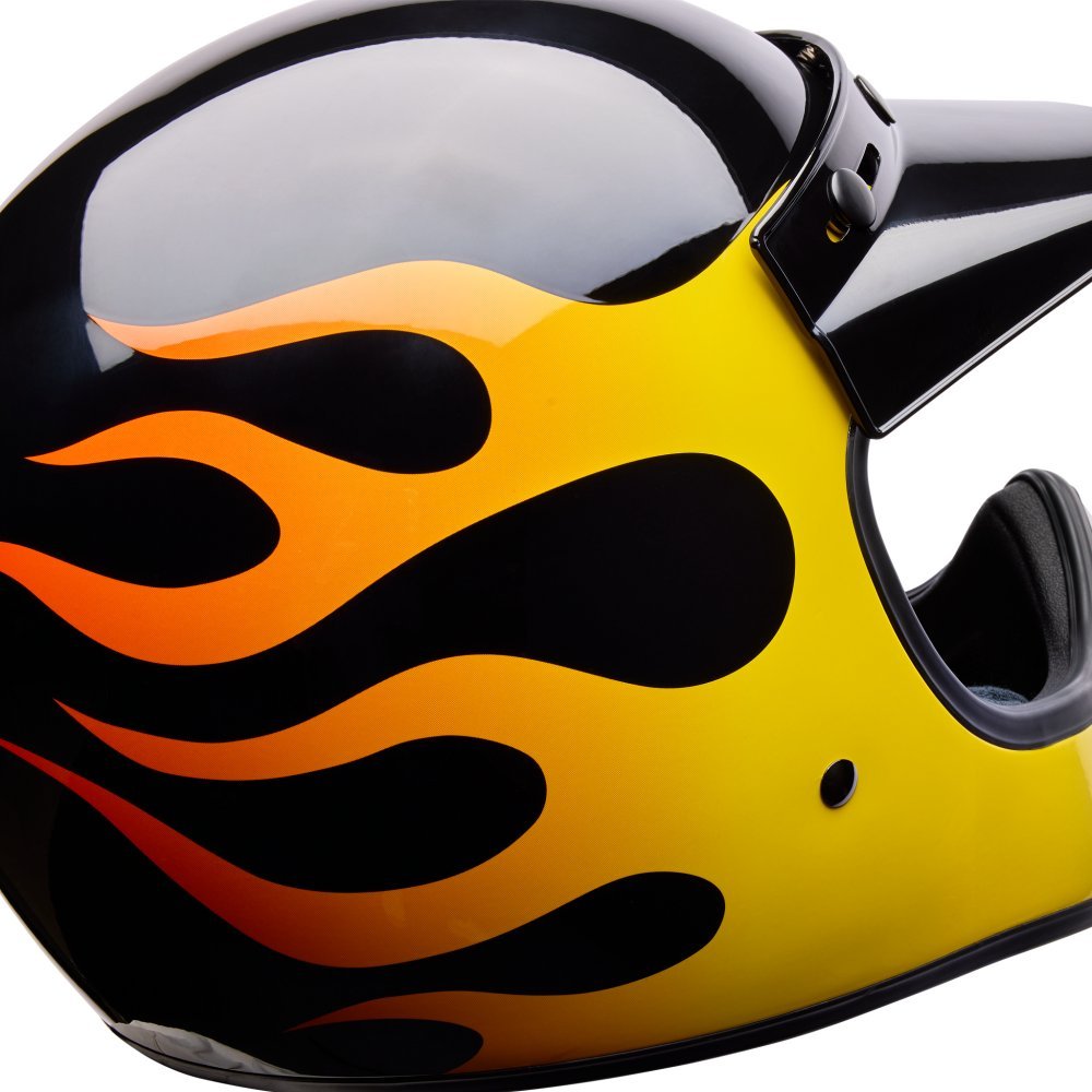 Ретро мотошлем BELL MOTO-3 Helmet - FLINT [Yellow], M