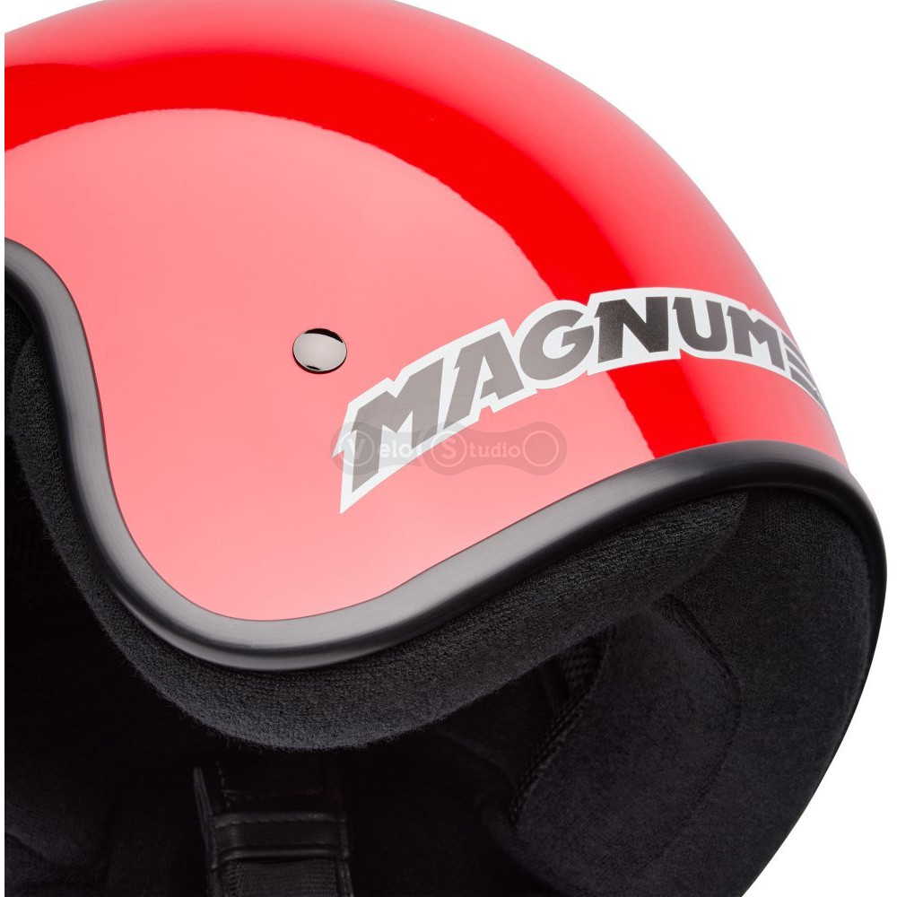 Ретро мотошлем BELL MAGNUM Helmet - SOLID [Red], M