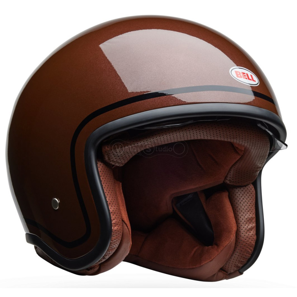Ретро мотошлем BELL TX-501 Helmet - CLASSIC [Rootbeer], M