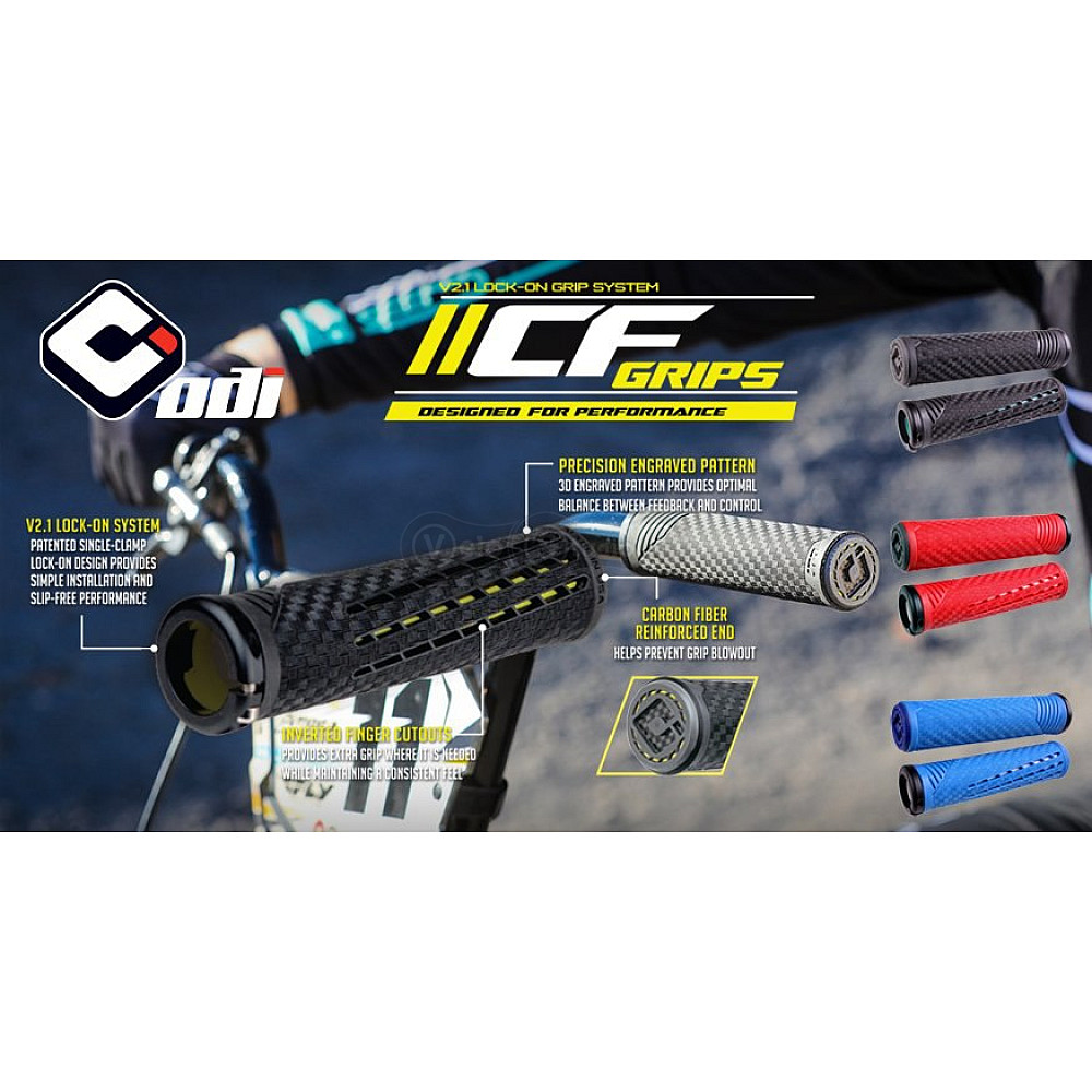 Грипсы ODI CF Grip v2.1 Lock-On Black / Yellow