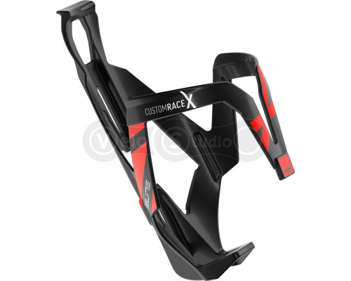 Флягодержатель Elite CUSTOM RACE X черный с красным, глянцевый