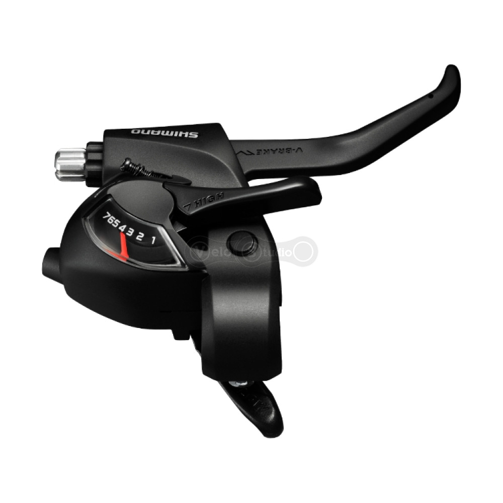 Тормоз ручка/шифтер Shimano ST-EF41 правый 7 скоростей, трос 2400мм, черный OEM