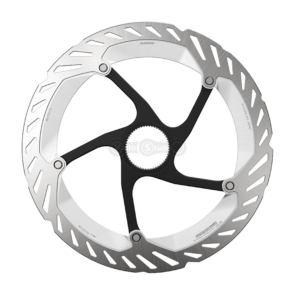 Ротор Shimano RT-CL800-L-E, 203мм, ICE TECH FREEZA CENTER LOCK, гайка с внешними зацепами