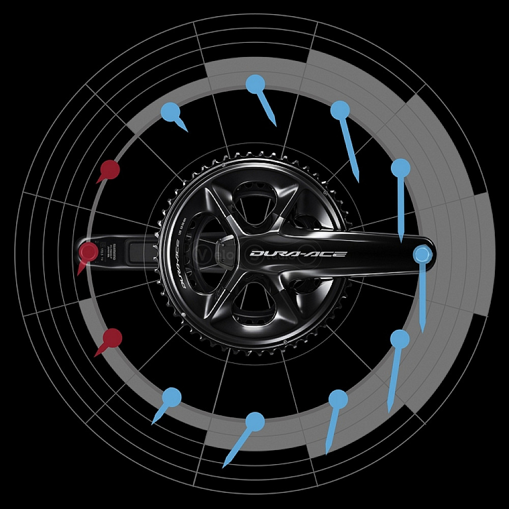 Шатуни Shimano FC-R9200-P Dura-Ace Hollowtech II 172,5 мм 54Х40, з вимірювачем потужності