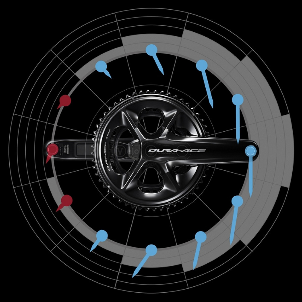 Шатуны Shimano FC-R9200-P Dura-Ace Hollowtech II 175мм 54Х40 с измерителем мощности