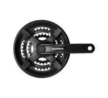 Шатуны Shimano FC-TY301, 170мм, 42x34x24, защита, черные, OEM
