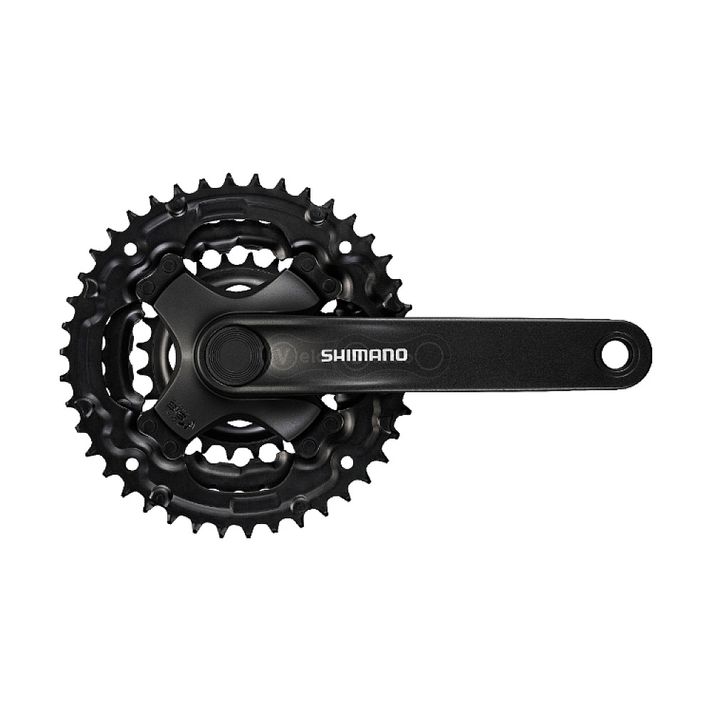Шатуни Shimano FC-TY301, 170мм, 42x34x24, захист, чорні, OEM