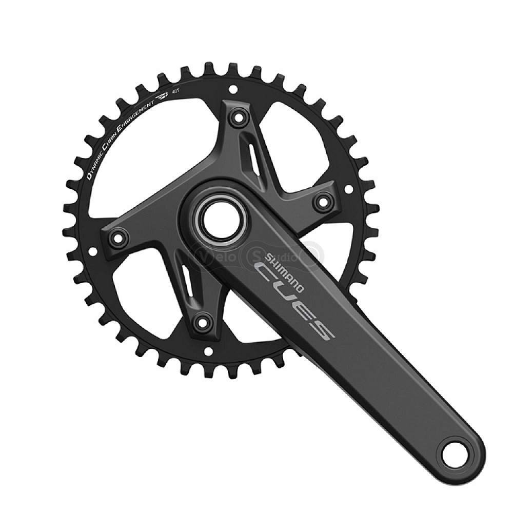 Шатуны Shimano FC-U6030-1, CUES, интегрированная ось, 170мм, 40T, 9-11 скоростей