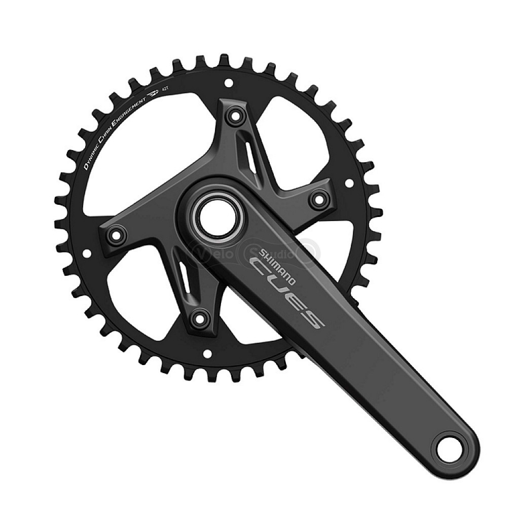 Шатуны Shimano FC-U6030-1, CUES, интегрированная ось, 175мм, 40T, 9-11 скоростей
