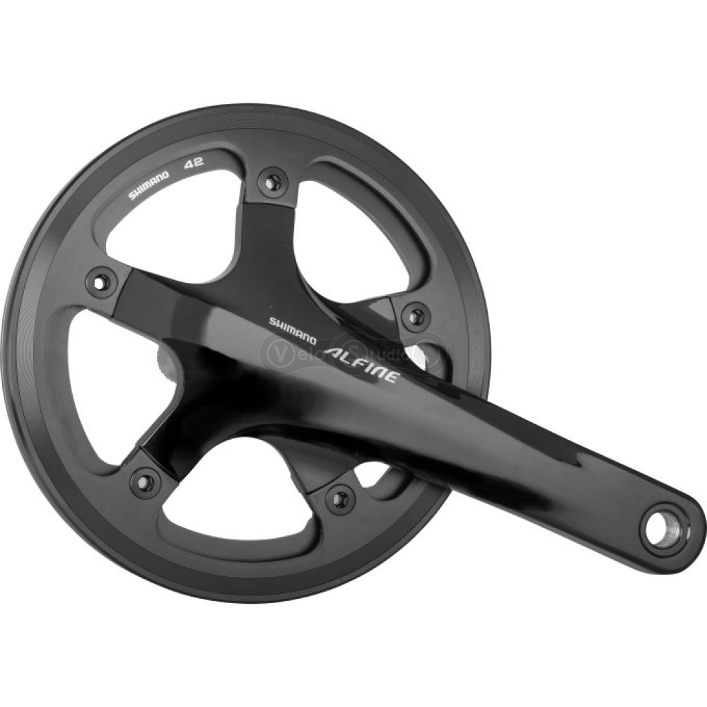 Шатуны Shimano FC-S501 ALFINE, интегрированная ось, 170мм, 42Т, с кареткой