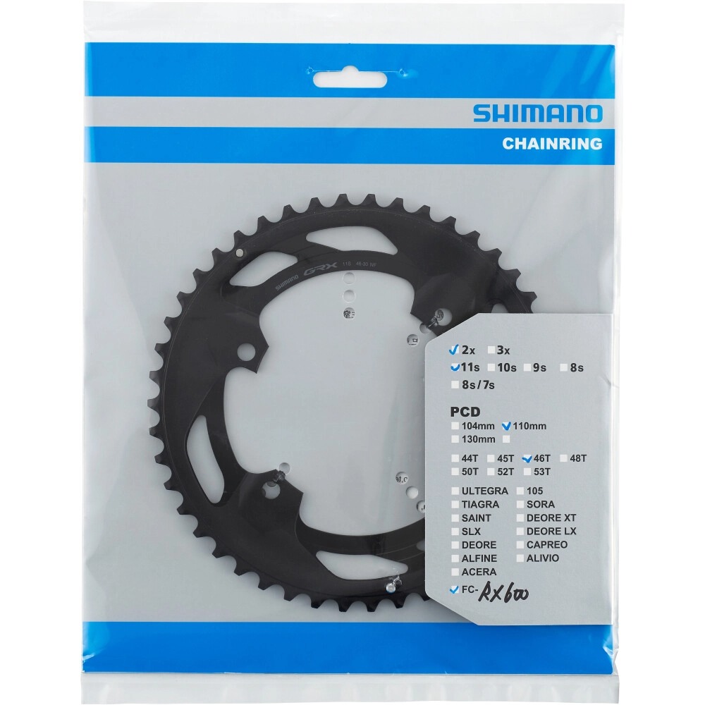 Зірка шатунів Shimano GRX FC-RX600-11 46T 2x11-швидкостей, BCD 110 мм