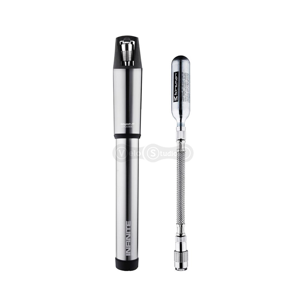 Насос велосипедний Birzman Infinite Apogee MTB / ручний / 90psi / сірий / сумісний з CO2