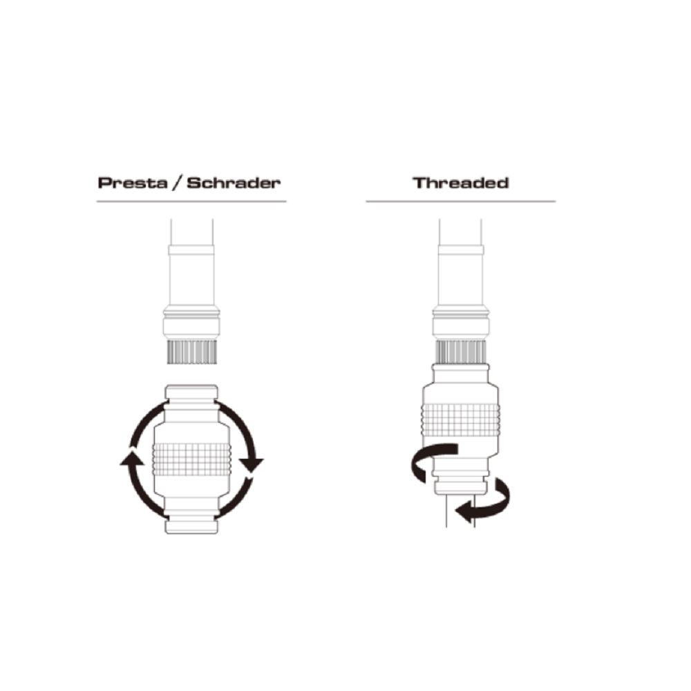 Насос ручной Birzman Velocity Road (threaded) / 160psi / серебро