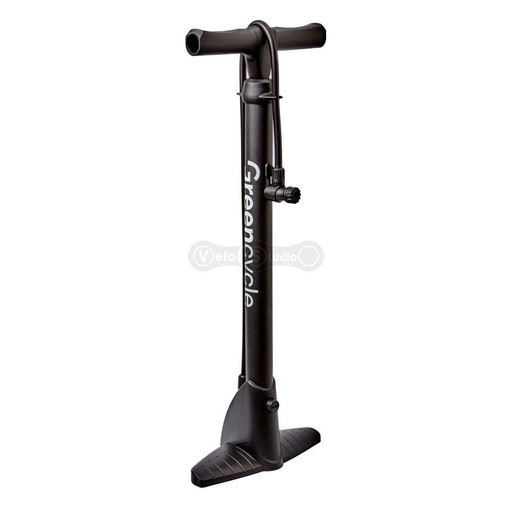 Насос напольный Green Cycle GPF-043 пластиковый, без манометра, presta+schrader, 160psi