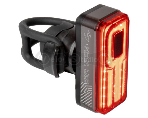 Мигалка задня Moon Helix Lite 100 люмен вбудований акум, USB TYPE-C кабель, сіра