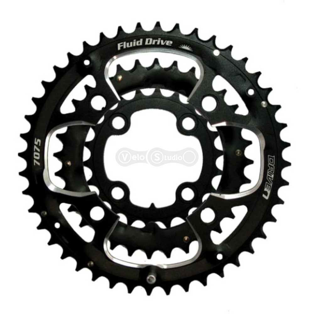 Звезда к шатуну SUN RACE CRMX0 44T BCD 104мм, 7075 w/CNC Anodized Black HP Pack