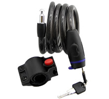 Велозамок Green Cycle GLK-230 із плетеним тросом 12ммх120см, чорний