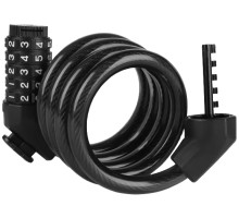 Кодовий замок Green Cycle GLK-130 з тросом 12ммх120см+кріплення, чорний