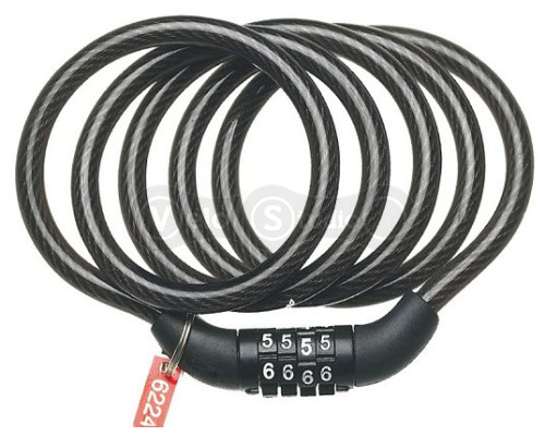 Кодовый замок Green Cycle GLK-140 с тросом 8ммх100см, черный