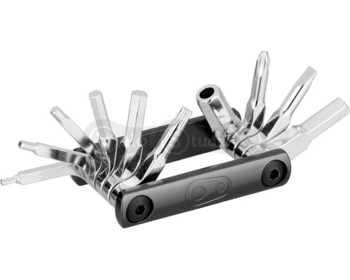 Мультитул Crankbrothers F10+, металевий кейс із відкривалкою, чорний