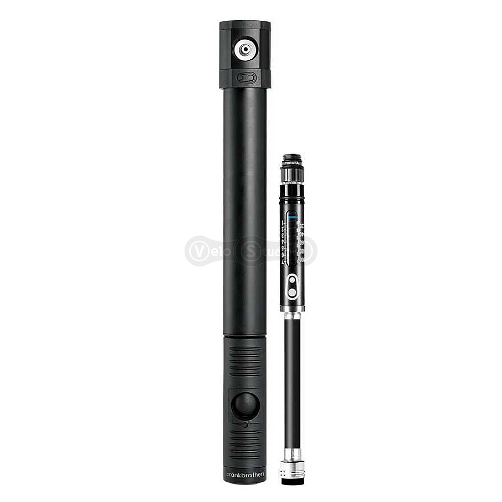 Мининасос Crankbrothers KLIC HV GAUGE, алюминиевый, с манометром, 110psi