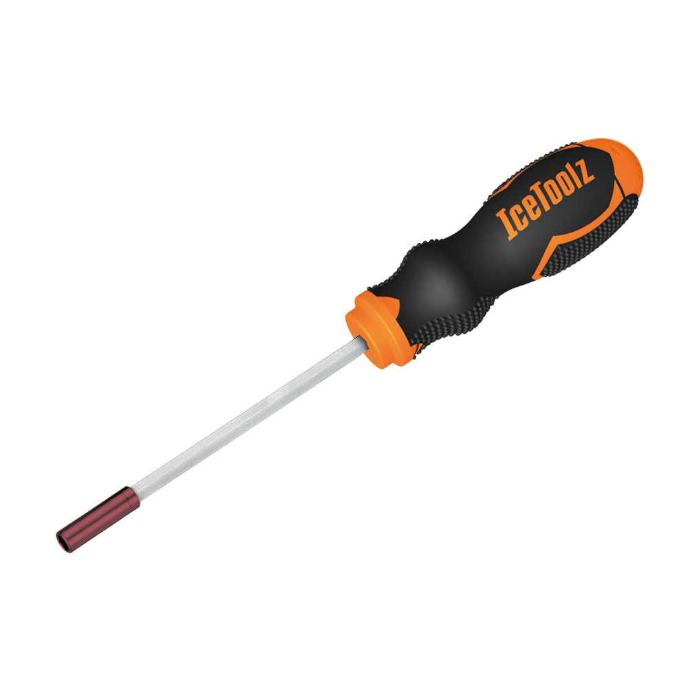 Ключ Ice Toolz 12C3 д/спиц (шестигранный) 5mm+DIN5.5mm с пласт. рукояткой