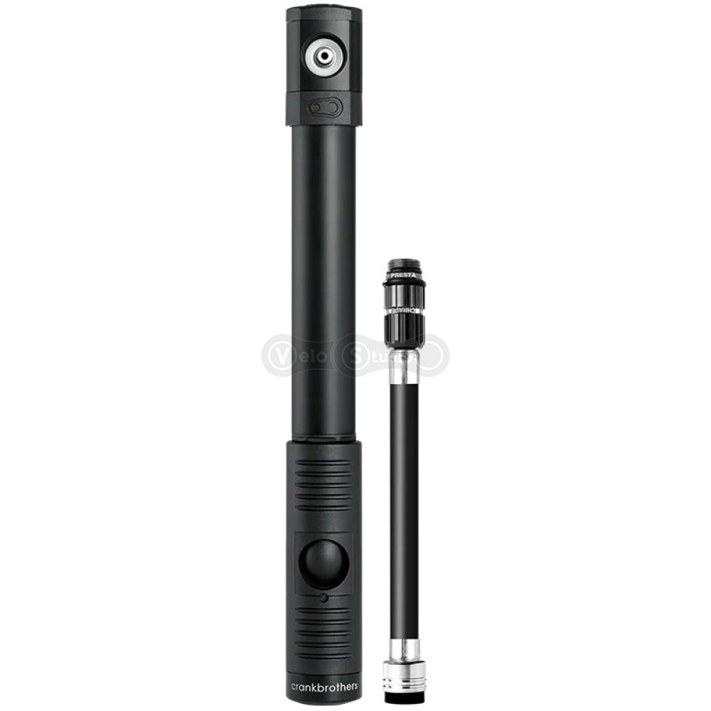 Ручной насос Crankbrothers KLIC HP, алюминиевый, presta/schrader, 120psi / 8.3 bar, черный