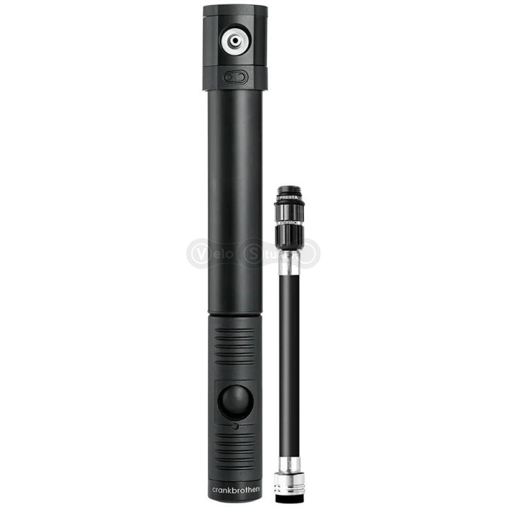 Ручной насос Crankbrothers KLIC HV, алюминиевый, presta/schrader, 110psi / 7.6 bar, черный